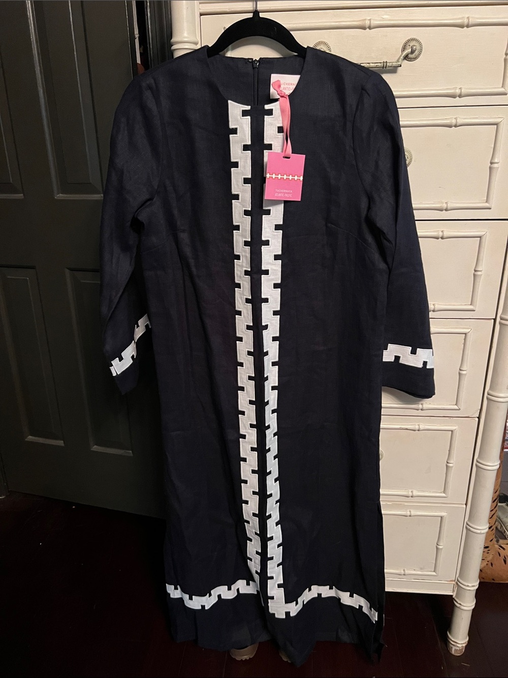 Tuckernuck x Atlantic Pacific Navy Linen Hartman Dress NWT